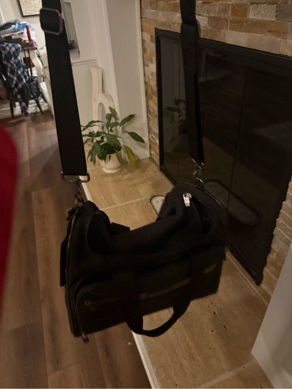 Black Men's Messenger Shoulder Bag - Unbranded